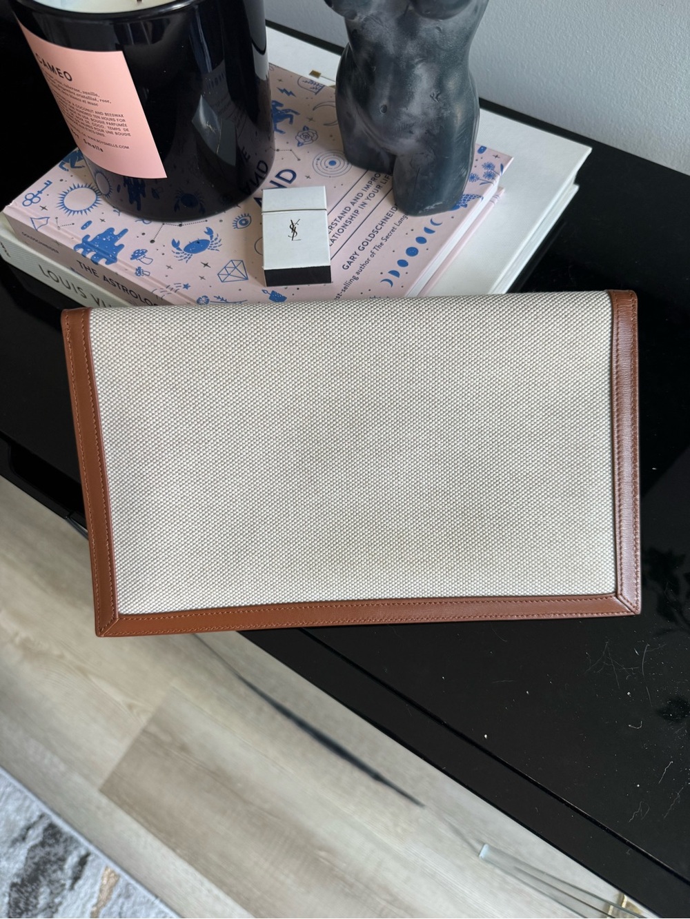 Saint Laurent Tan Leather Clutch - Picture 7 of 16